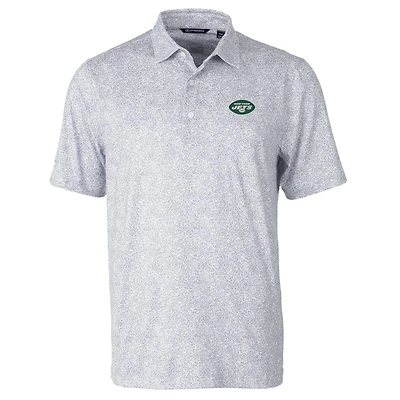Polo extensible gris à imprimé Pike Constellation des New York Jets pour homme, Cutter & Buck