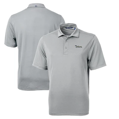 Polo homme gris Cutter & Buck à logo rétro des New York Jets, en piqué écologique recyclé, taille grande et