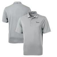 Polo homme gris Cutter & Buck à logo rétro des New York Jets, en piqué écologique recyclé, taille grande et