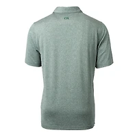 Polo extensible chiné vert Cutter & Buck pour homme avec logo rétro des New York Jets