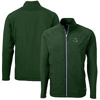 Men's Cutter & Buck  Hunter Green New York Jets Helmet Adapt Eco Knit Hybrid Recycled Full-Zip Jacket