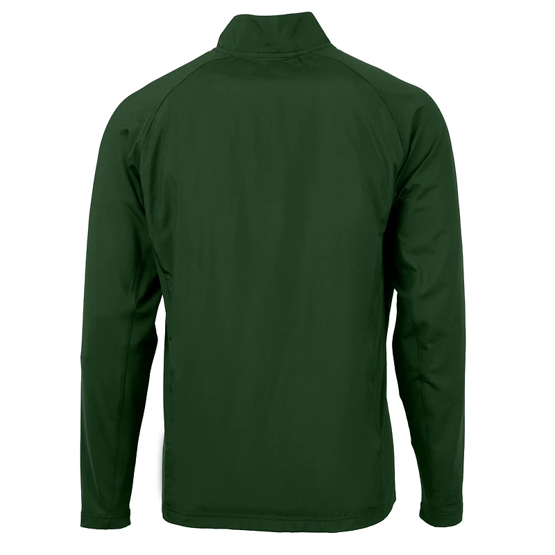 Men's Cutter & Buck  Hunter Green New York Jets Helmet Adapt Eco Knit Hybrid Recycled Full-Zip Jacket