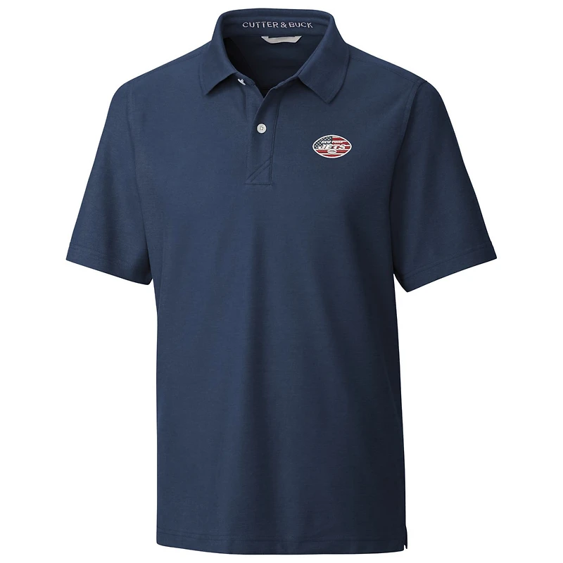 Polo Americana Breakthrough bleu marine pour homme des New York Jets, Cutter & Buck