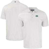 Polo extensible recyclé à imprimé Pike Eco Symmetry pour homme, blanc, Cutter & Buck, des New York Jets