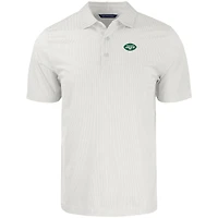Polo extensible recyclé à imprimé Pike Eco Symmetry pour homme, blanc, Cutter & Buck, des New York Jets