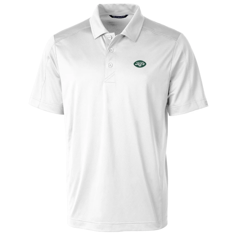 Polo extensible texturé Prospect blanc des New York Jets pour homme, Cutter & Buck