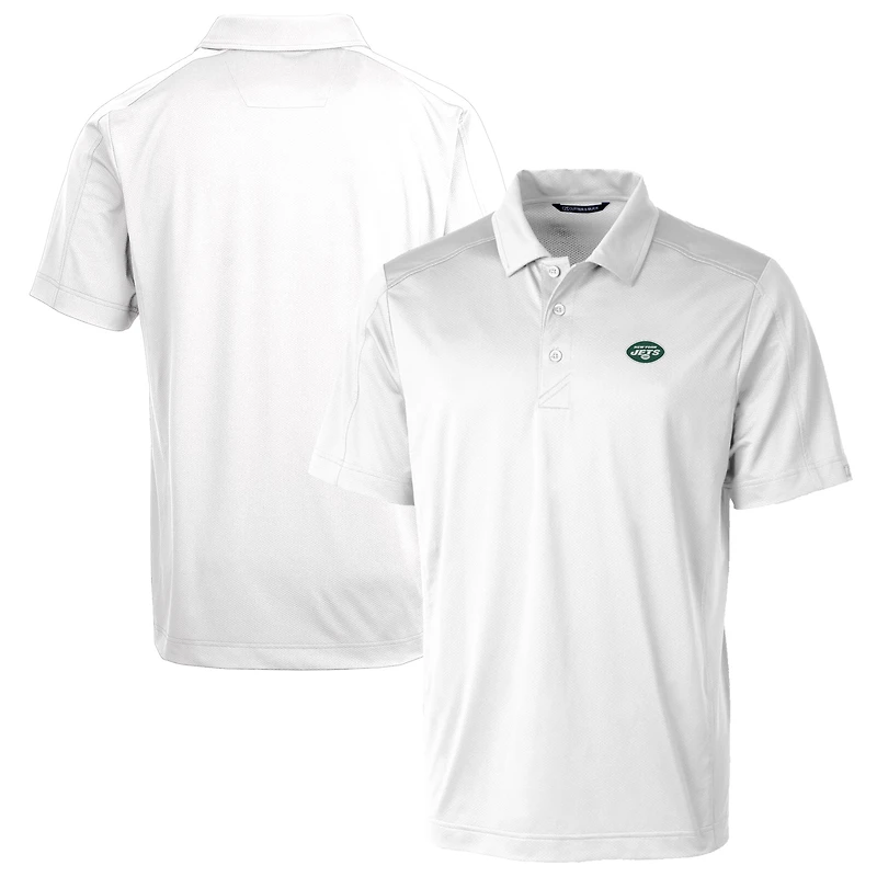 Polo extensible texturé Prospect blanc des New York Jets pour homme, Cutter & Buck