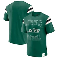 Men's Darius Rucker Collection by Fanatics  Green New York Jets Football Stripe Sleeve T-Shirt