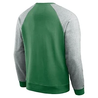 Sweat-shirt à enfiler raglan blocs de couleurs rétro vert Kelly/gris chiné la collection Darius Rucker pour hommes Fanatics