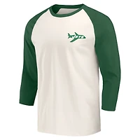 Men's Darius Rucker Collection by Fanatics Kelly Green/White New York Jets Raglan 3/4 Sleeve T-Shirt