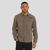 Men's Darius Rucker Collection by Fanatics Tan New York Jets Polar Fleece Cozy Button-Up Shirt