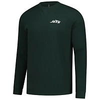 Men's Dunbrooke  Green New York Jets Cavalier Waffle Long Sleeve T-Shirt