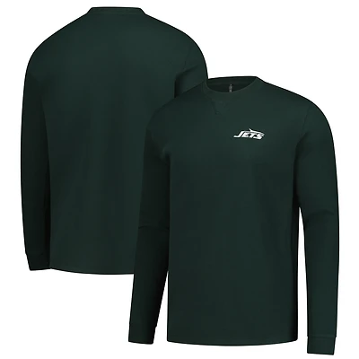 Men's Dunbrooke  Green New York Jets Cavalier Waffle Long Sleeve T-Shirt