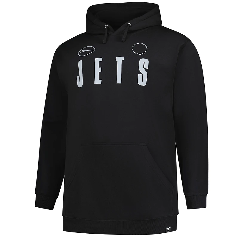 Sweat à capuche noir Fanatics New York Jets Big & Tall Chip Shot pour homme