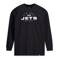Men's Fanatics Black New York Jets Big & Tall Coverage Scheme Long Sleeve T-Shirt