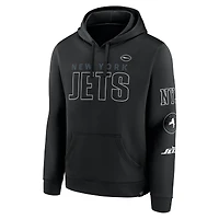 Men's Fanatics  Black New York Jets Big & Tall Fleece Pullover Hoodie