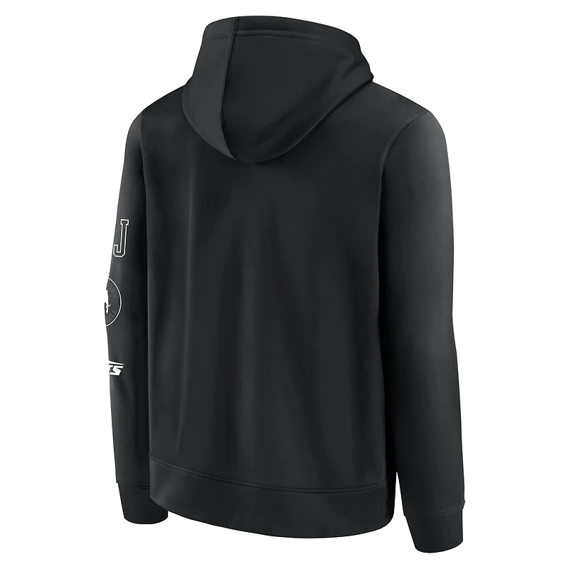 Men's Fanatics  Black New York Jets Big & Tall Fleece Pullover Hoodie