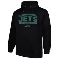 Sweat à capuche noir Fanatics New York Jets Big & Tall Pop pour hommes