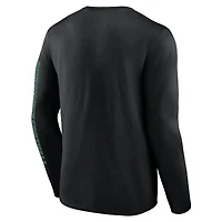 T-shirt à manches longues Fanatics Vision Big & Tall pour hommes, noir, New York Jets