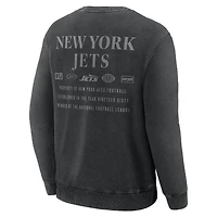 Men's Fanatics Black New York Jets Deep Route Pullover Sweatshirt