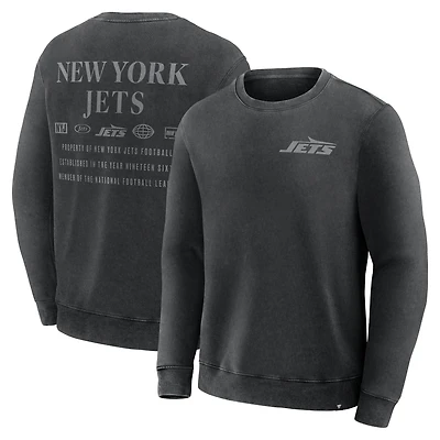 Men's Fanatics Black New York Jets Deep Route Pullover Sweatshirt