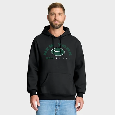 Sweat à capuche noir fanatiques pour hommes, motif héritage des New York Jets, retard de jeu