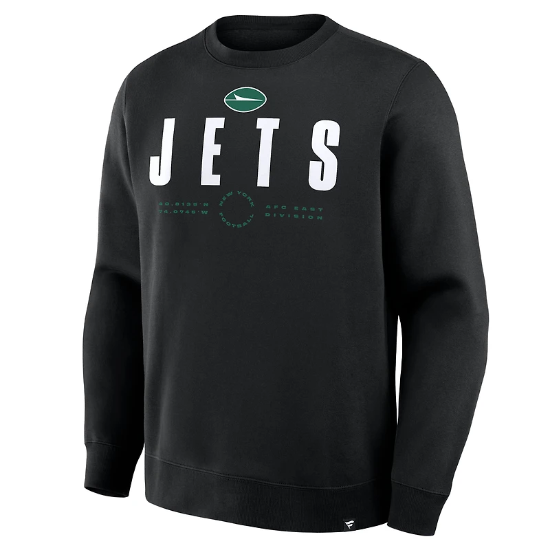 Men's Fanatics Black New York Jets Direct Handoff Legacy Pullover Sweatshirt