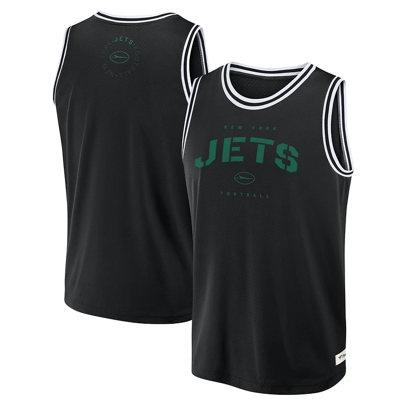 Débardeur noir Fanatics pour homme, maillot New York Jets Elements Future Ground