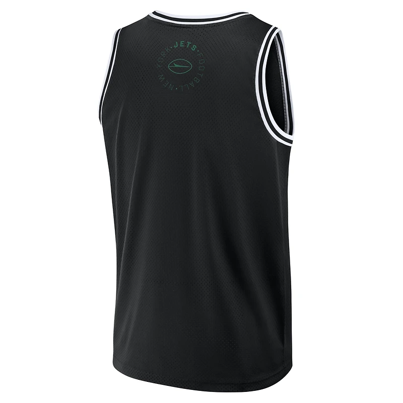 Débardeur noir Fanatics pour homme, maillot New York Jets Elements Future Ground