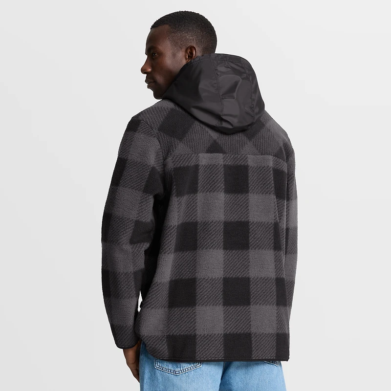 Sweat à capuche zippé en polaire carreaux noir New York Jets Elements Fanatics pour homme
