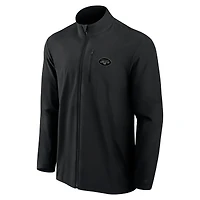 Men's Fanatics Black New York Jets Front Office Micro Tonal Lightweight Full-Zip Jacket