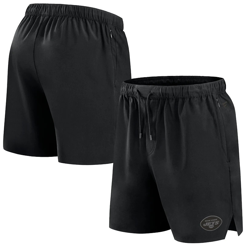 Men's Fanatics Black New York Jets Front Office Micro Tonal Shorts
