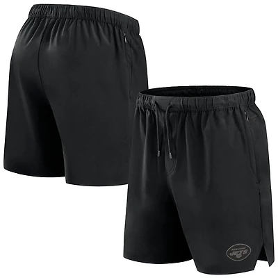 Men's Fanatics Black New York Jets Front Office Micro Tonal Shorts