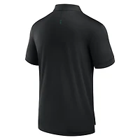 Polo noir Fanatics pour homme avec logo monochrome Front Office Move des New York Jets