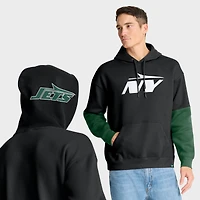 Men's Fanatics Black New York Jets Helmet Alt Pullover Hoodie