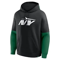 Men's Fanatics Black New York Jets Helmet Alt Pullover Hoodie