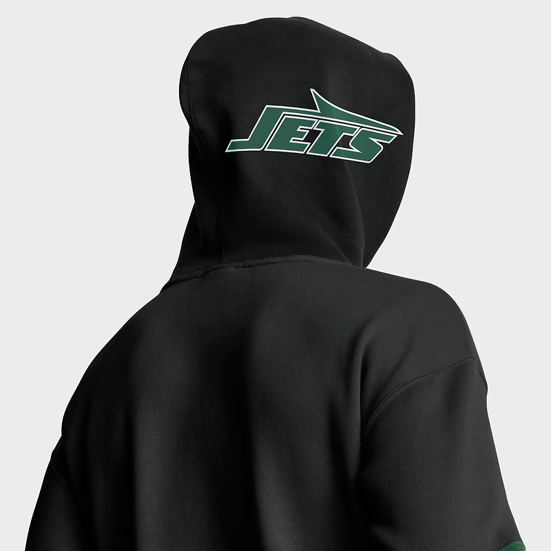 Sweat à capuche noir Fanatics pour homme avec logo des New York Jets