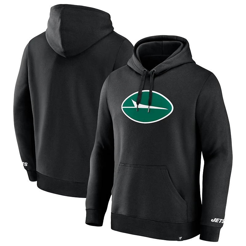 Men's Fanatics  Black New York Jets Legacy Fleece Pullover Hoodie
