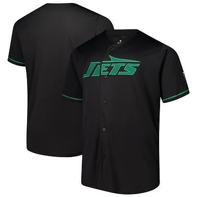 Maillot à boutons complets Pop New York Jets noir Fanatics pour homme