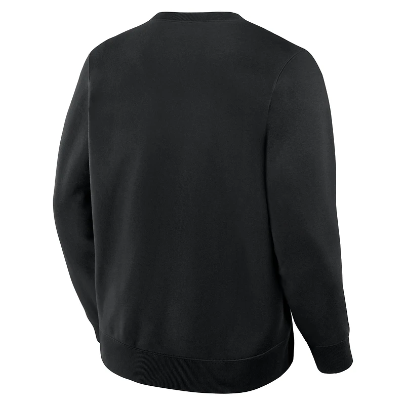 Men's Fanatics Black New York Jets Powerful Throw Legacy Pullover Sweatshirt