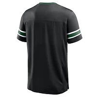 Men's Fanatics Black New York Jets Redzone Hashmark V-Neck T-Shirt