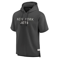 Men's Fanatics Charcoal New York Jets Elements Future Ground Lettering Short Sleeve Pullover Hoodie