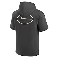 Men's Fanatics Charcoal New York Jets Elements Future Ground Lettering Short Sleeve Pullover Hoodie