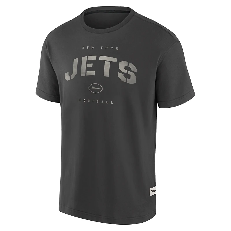 Men's Fanatics Charcoal New York Jets Elements Weathered Tonal Future Ground T-Shirt