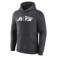 Men's Fanatics  Charcoal New York Jets Primary Logo Pullover Hoodie