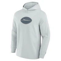 Men's Fanatics Gray New York Jets Elements Blaze Tri-Blend Long Sleeve Hoodie T-Shirt