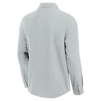 Men's Fanatics Gray New York Jets Front Office Long Sleeve Button-Up Shirt
