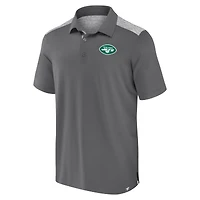 Men's Fanatics Gray New York Jets Long Shot Polo
