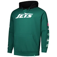 Sweat à capuche patchs Big & Tall New York Jets vert fanatiques pour hommes