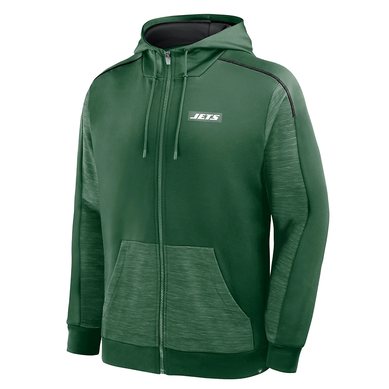 Men's Fanatics Green New York Jets Checkdown Pass Full-Zip Hoodie